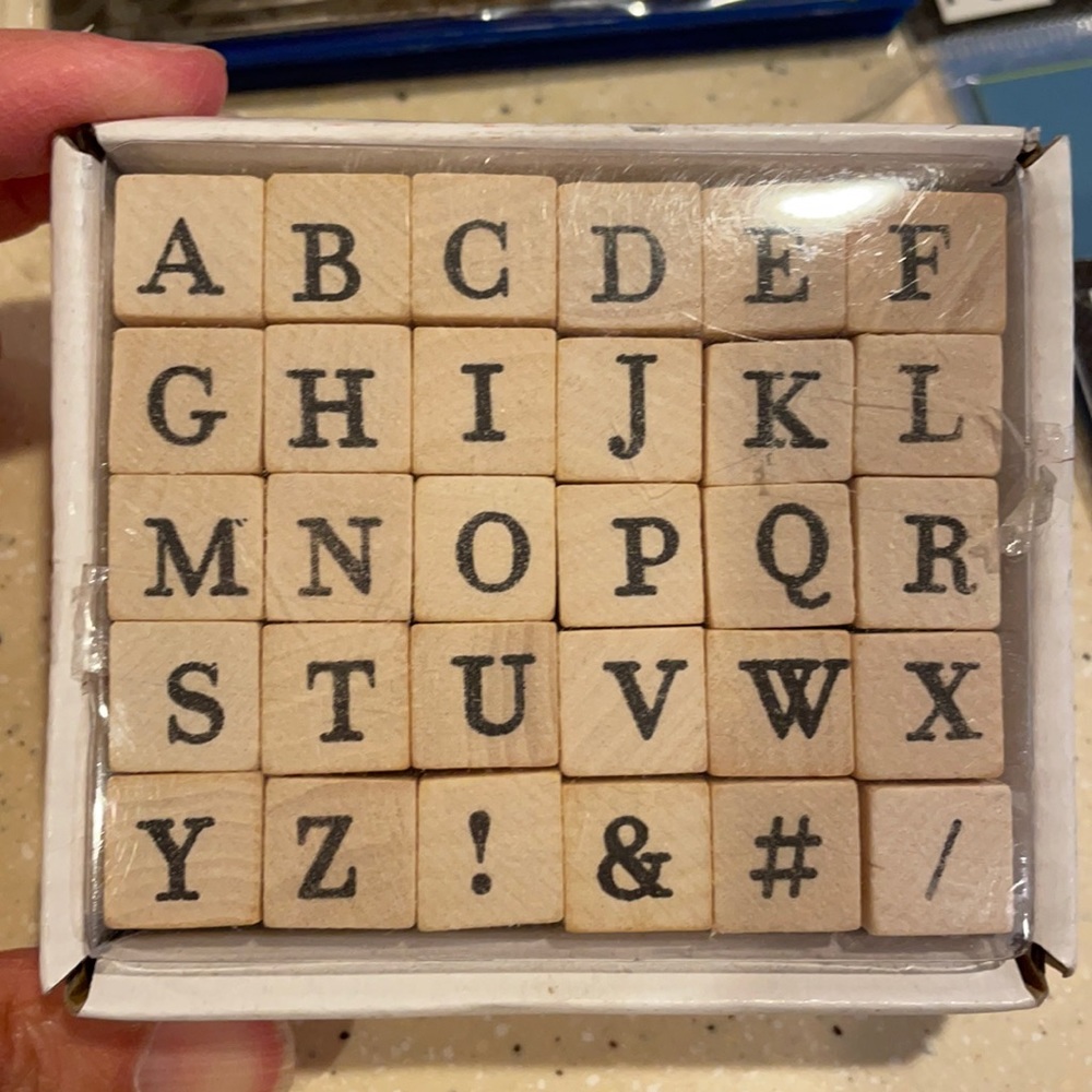 Uppercase Wooden rubber stamps